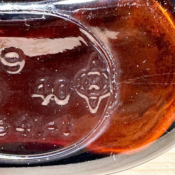 Vintage Schenley's Flask Brown Glass Schooner Sail Ship Embossed 1964 - Picture 8 of 9